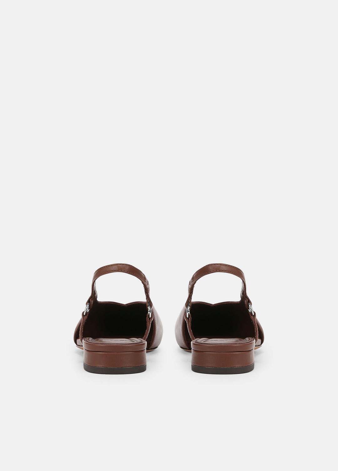 Ines Leather Slingback Flat in Shoes - COFFEE | VINCE Sale