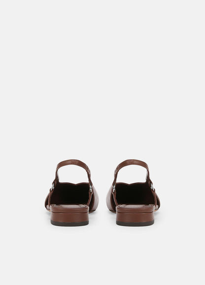 Ines Leather Slingback Flat in Shoes - COFFEE | VINCE Sale