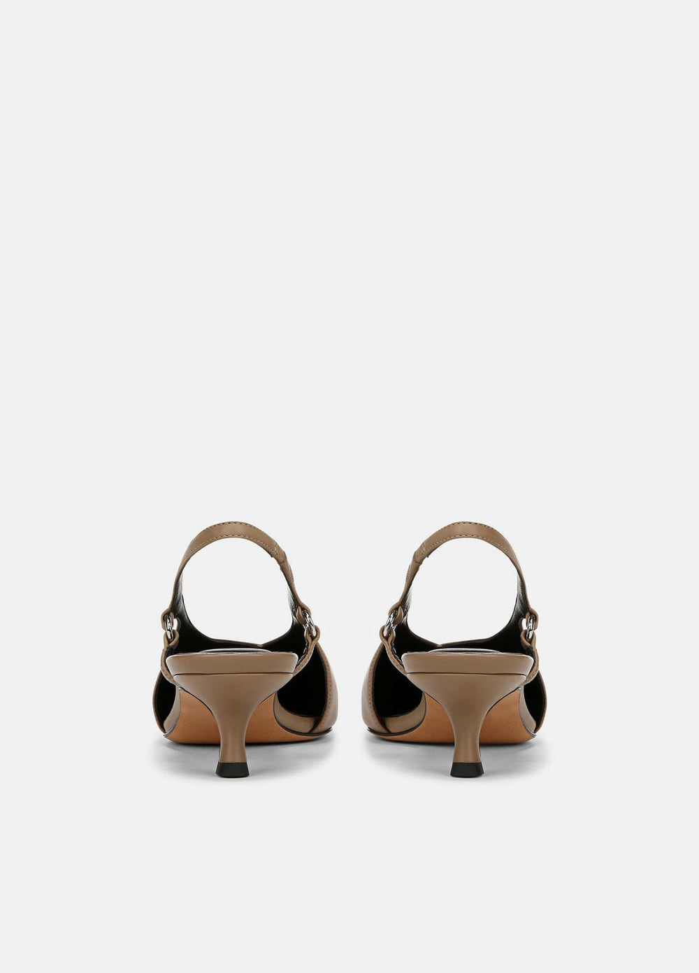 Sabrina Leather Slingback Kitten Heel in Shoes - SAND SHELL | VINCE Sale