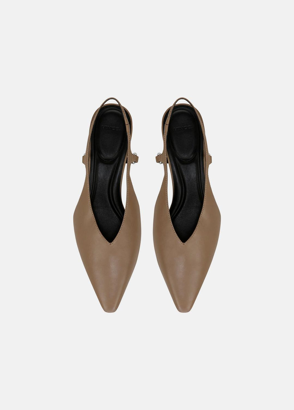 Sabrina Leather Slingback Kitten Heel in Shoes - SAND SHELL | VINCE Sale