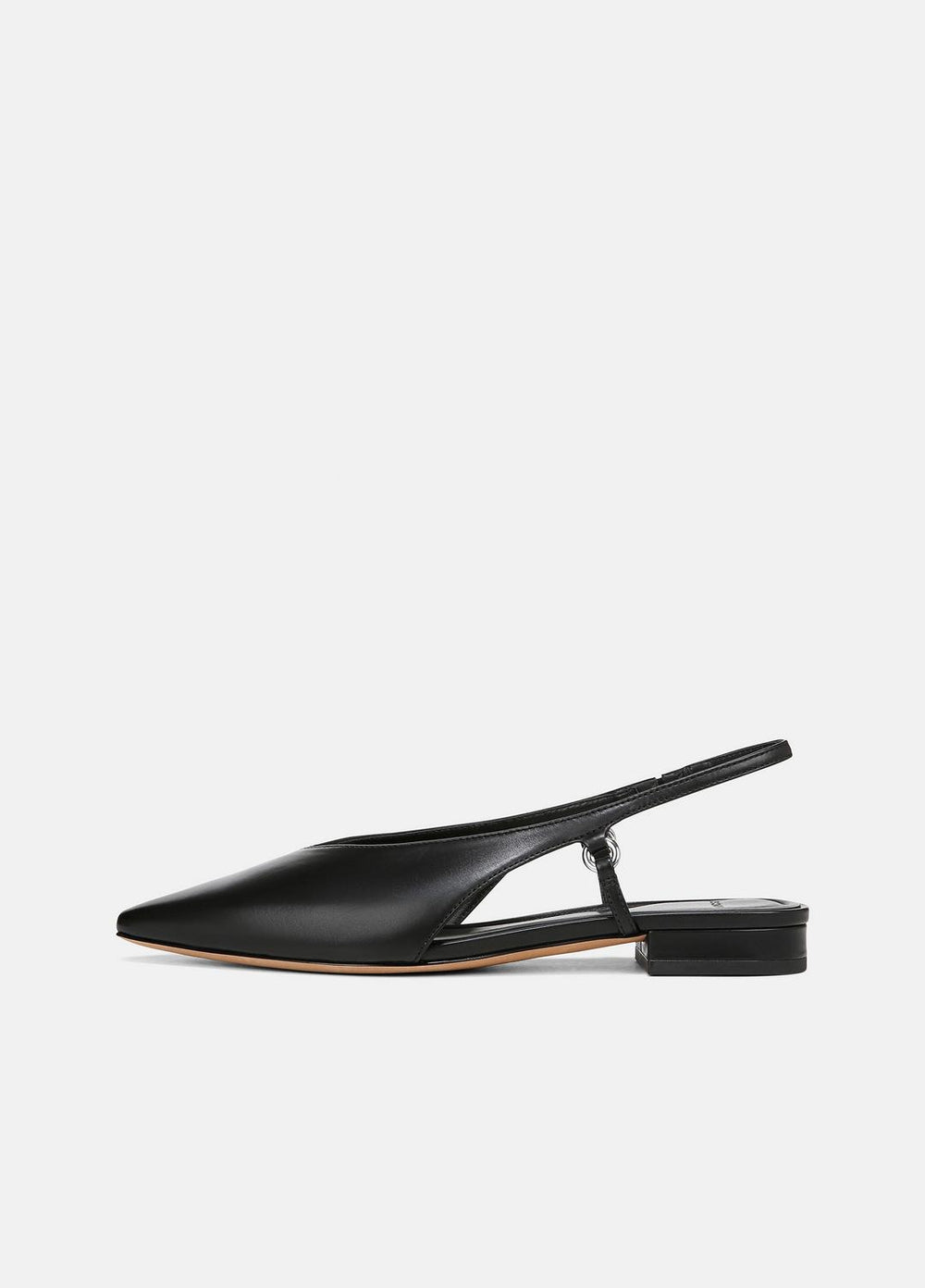 Ines Leather Slingback Flat in Shoes - BLACK | VINCE Sale