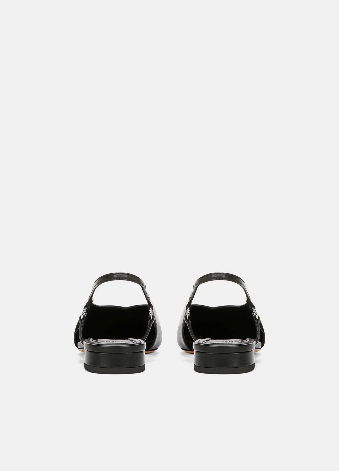Ines Leather Slingback Flat in Shoes - BLACK | VINCE Sale