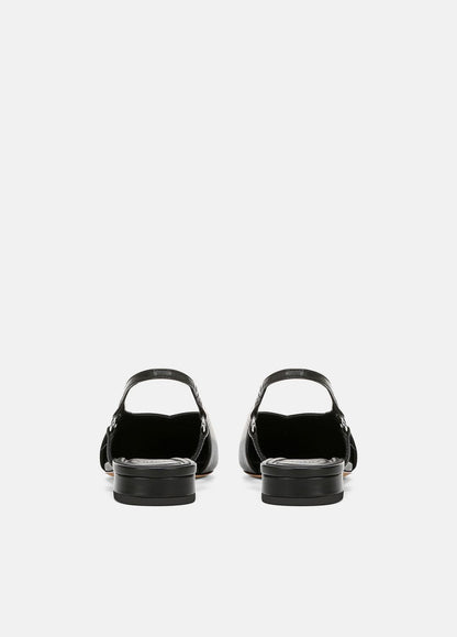 Ines Leather Slingback Flat in Shoes - BLACK | VINCE Sale