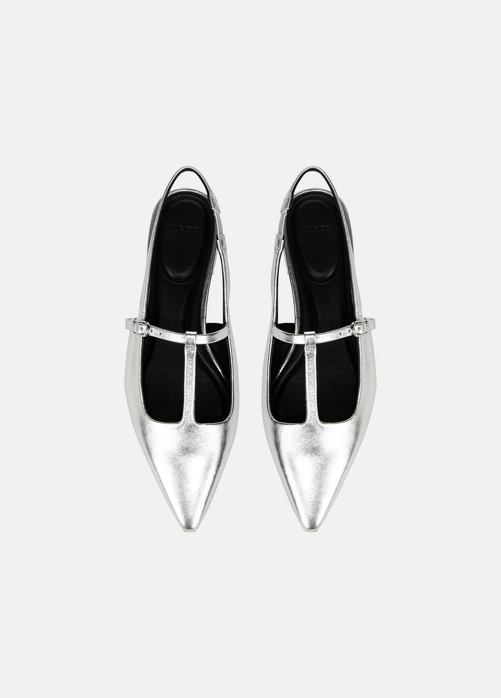 Iliana Metallic Leather Slingback Flat in Shoes - SILVER | VINCE Sale
