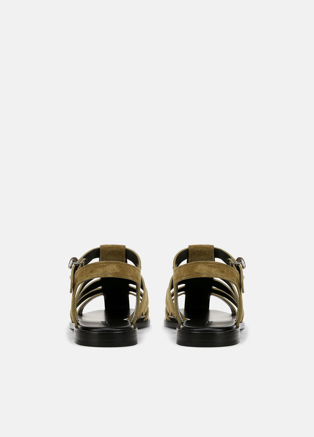 Melina Suede Fisherman Sandal in Shoes - OLIVE WOOD | VINCE Sale