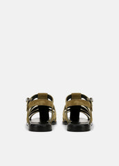 Melina Suede Fisherman Sandal in Shoes - OLIVE WOOD | VINCE Sale