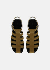 Melina Suede Fisherman Sandal in Shoes - OLIVE WOOD | VINCE Sale
