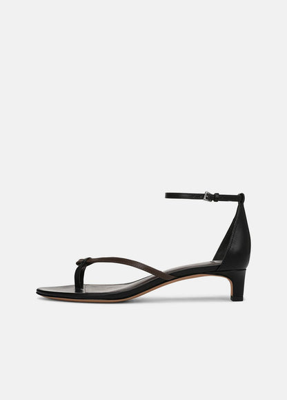 Siri Leather Heeled Sandal in Shoes - BLACK/NUTWOOD | VINCE Sale