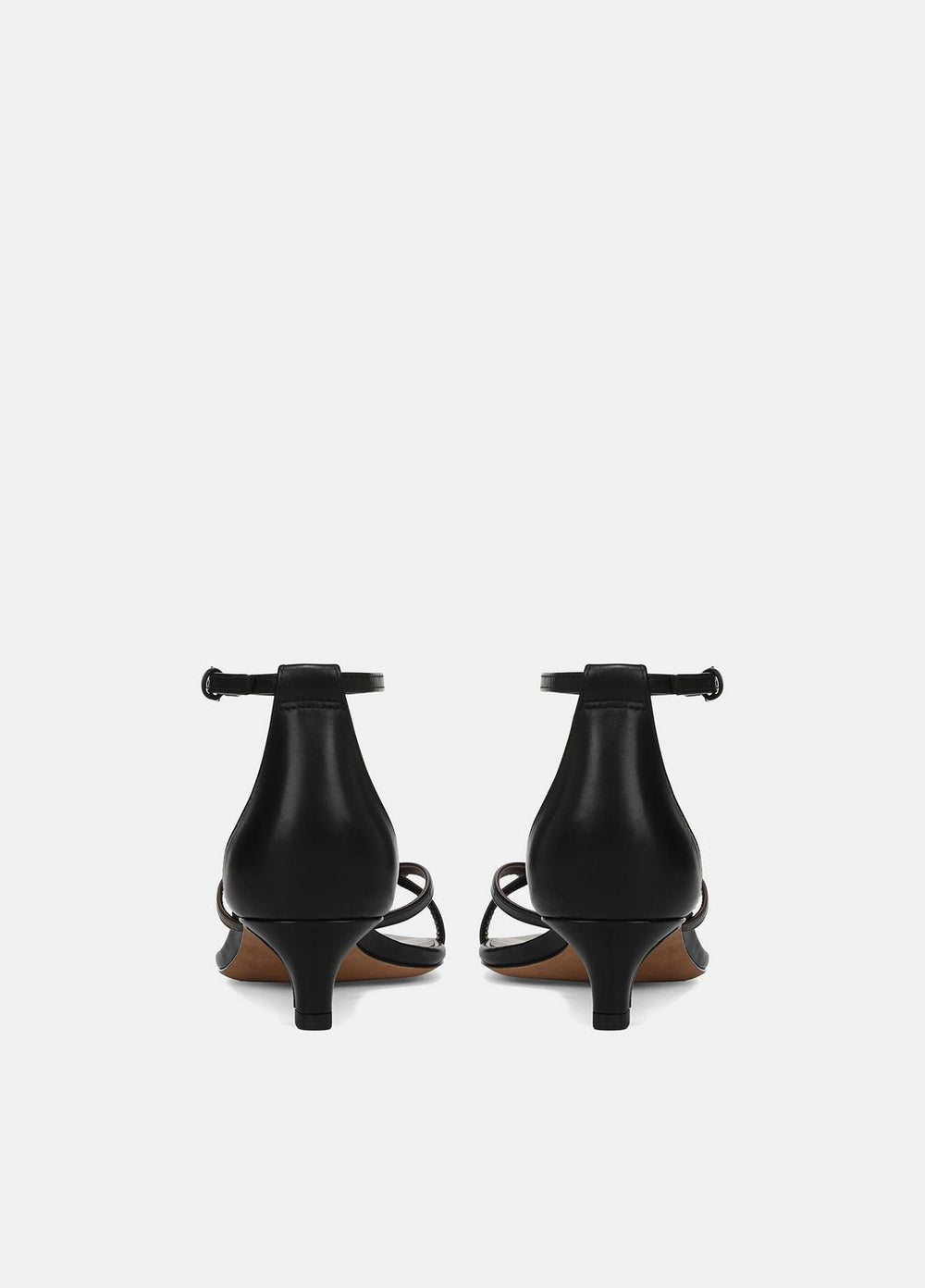 Siri Leather Heeled Sandal in Shoes - BLACK/NUTWOOD | VINCE Sale