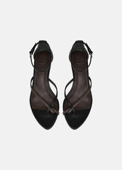 Siri Leather Heeled Sandal in Shoes - BLACK/NUTWOOD | VINCE Sale