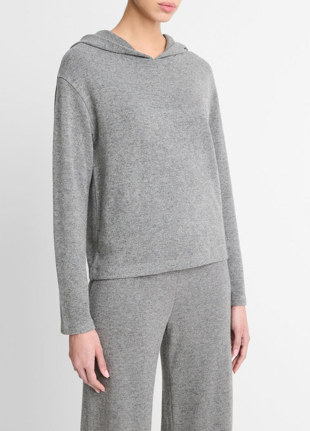 Cozy Long-Sleeve Hoodie in Shirts & Tees - DARK HEATHER GREY | VINCE Sale