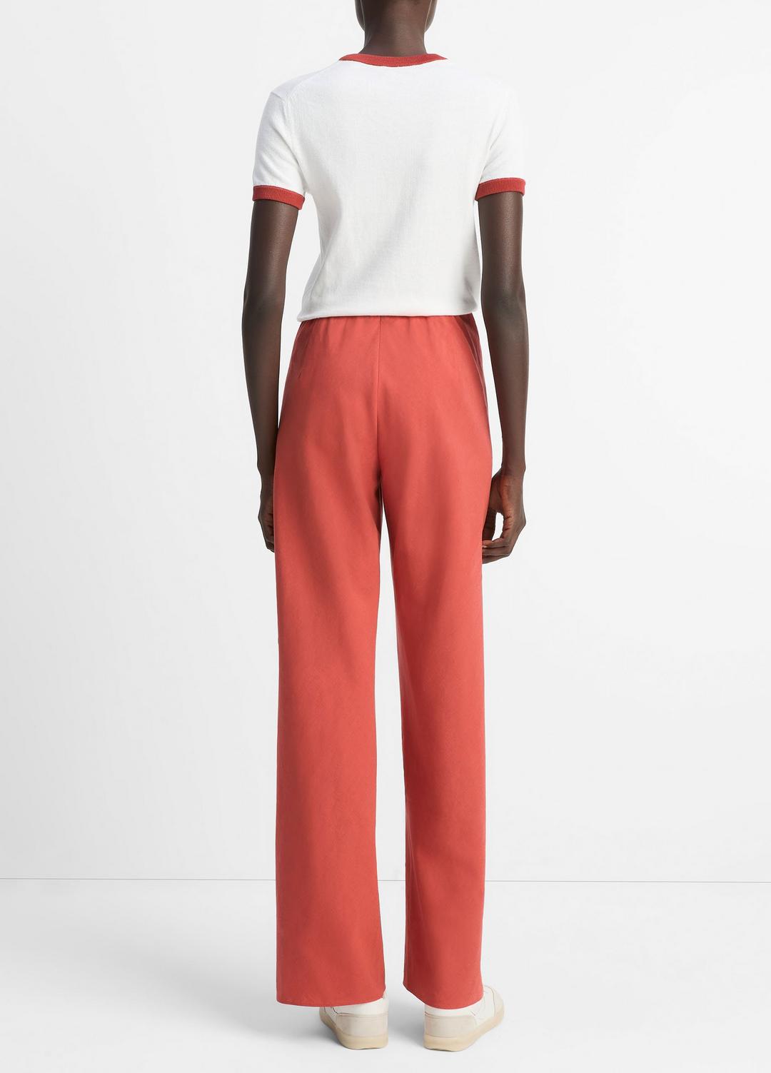 Cotton-Blend High-Waist Bias Pant in Pants & Shorts - TERRA | VINCE Sale