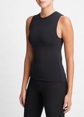 Stretch-Jersey Shell in Shirts & Tees - BLACK | VINCE Sale